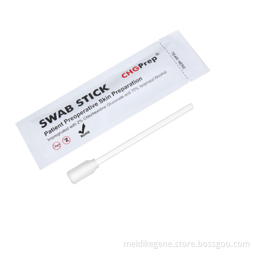 Chlorhexidine Gluconate Disinfectant Swab with Small Rectangular Head